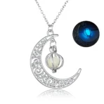 Luminous Moon Stone Healing Pendant Necklace - Image 5