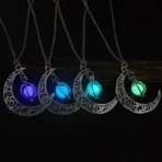 Luminous Moon Stone Healing Pendant Necklace - Image 4