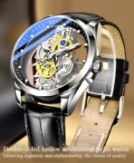 Men Watch Skeleton Automatic Quartz Watch Gold Skeleton Vintage Man Watch Mens Watches Top Brand Luxury - Image 14